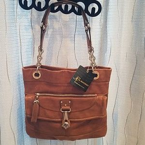B.Makowsky Drew Brown Leather Handbag